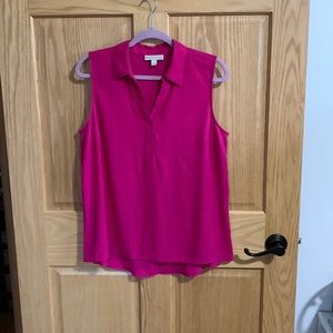 Sleeveless top in hot pink